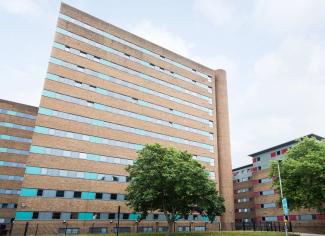 Outside view of Southampton Orion Point private accommodation hall