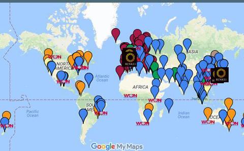 Map showing our international partnerships